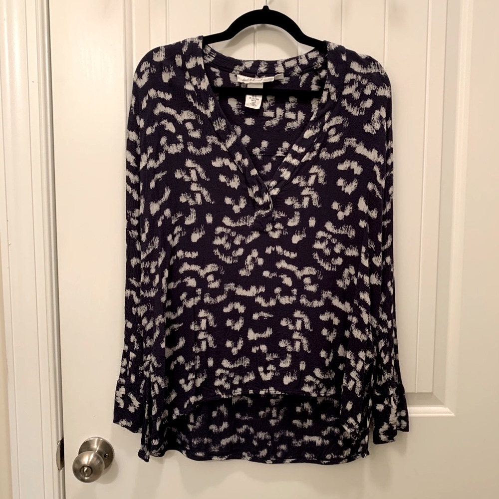 H&M Cheetah Print V-Neck Blouse